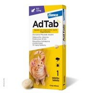 AdTab Mačka Tableta Pre blchy, kliešte 12Mg 0,5-2 kg