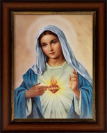 OBRAZ 49x39 RÁM MÁRIE SRDCE MÁRIE HNEDÉ OBRAZ 49x39 RÁM MÁRIE SRDCE MÁRIE HNEDÉ