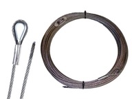 Oceľové lano na navijak, 15 metrov, hrúbka 4,2 mm