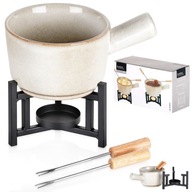MÄSO ČOKOLÁDA PORCELÁN FONDUE SET 450 ML 4 EL. MÄSO ČOKOLÁDA PORCELÁN FONDUE SET 450 ML 4 EL.