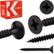 GK skrutky do sadrokartónu do kovu 3,5x35mm 1000 ks Čierna Klimas KSGM GK skrutky do sadrokartónu do kovu 3,5x35mm 1000 ks Čierna Klimas KSGM