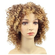 AFRO Parochňa OMBRE kučery hnedá blond KUČERAVÁ cosplay AFRO Parochňa OMBRE kučery hnedá blond KUČERAVÁ cosplay