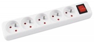 5-zásuvkový predlžovací kábel s uzemnením a vypínačom OFFICE PRODUCTS, 3 m 5-zásuvkový predlžovací kábel s uzemnením a vypínačom OFFICE PRODUCTS, 3 m