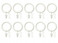 IKEA SYRLIG Záclonové krúžky a žabky, 38 mm, BIELE IKEA SYRLIG Záclonové krúžky a žabky, 38 mm, BIELE