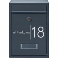 ANTRACITOVÁ POŠTOVNÁ SCHRÁNKA + VZOR PÍSMEN ANTRACITOVÁ POŠTOVNÁ SCHRÁNKA + VZOR PÍSMEN