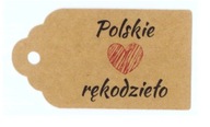 POLISH HANDICRAFT kraft etikety 50 ks