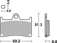 SBS BRZDOVÉ DESTIČKY KH252 / KH380 ZLATÁ FARBA YAMAHA MT,R6,R1,MT-09,FZ SBS BRZDOVÉ DESTIČKY KH252 / KH380 ZLATÁ FARBA YAMAHA MT,R6,R1,MT-09,FZ