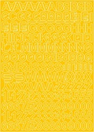 Samolepiace písmená a číslice žlté 8cm 250 znakov