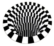 okrúhly koberec optická ilúzia 3D diera 80x80
