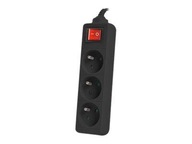 LANBERG PS1-03E-0300-BK Lanberg Power Strip 3m čierny 3X 230V PL Z LANBERG PS1-03E-0300-BK Lanberg Power Strip 3m čierny 3X 230V PL Z
