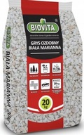 MRAMOR BIELA ​​MARIANNA 8-16MM 20KG BIOVITA dekoračný kameň