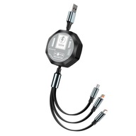 ROLOVACÍ USB KÁBEL - micro/Lightning/USB-C ROLOVACÍ USB KÁBEL - micro/Lightning/USB-C