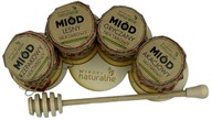 Sada medov 4x50g na stojane s lyžičkou, darček Sada medov 4x50g na stojane s lyžičkou, darček