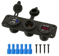 INŠTALÁCIA 12V ZAPAĽOVAČ CIgariet VOLTMETER 2xUSB INŠTALÁCIA 12V ZAPAĽOVAČ CIgariet VOLTMETER 2xUSB