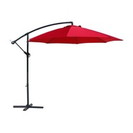 Záhradný dáždnik 3x3 červený oceľový hliník