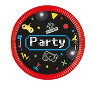 Papierové taniere 20 cm 8 ks Gaming Party
