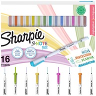 Sharpie S-note DUO MIX zvýrazňovače, kreatívne obojstranné fixy, 16 farieb Sharpie S-note DUO MIX zvýrazňovače, kreatívne obojstranné fixy, 16 farieb