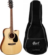 Cort AD880CE NS s elektroakustickou gitarou. + taška
