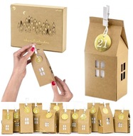 Adventný kalendár Houses Kraft Set 24 ks. Adventný kalendár Houses Kraft Set 24 ks.