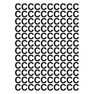 Samolepiace písmená "C" - 120 znakov - 8cm Samolepiace písmená "C" - 120 znakov - 8cm