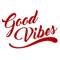 Žlté nálepky 16cm*11cm Good Vibes d Žlté nálepky 16cm*11cm Good Vibes d