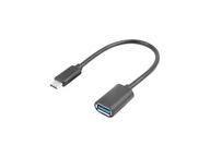 Lanberg USB 3.1 kábel USB typ-C(M) 3.1 - USB-A(F) 0,15m čierny
