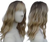 Ombre pochmúrna blond parochňa s ofinou po plecia