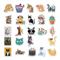 MIX CATS SADA VODEODOLNÝCH NÁLEPOK 50 ks MIX CATS SADA VODEODOLNÝCH NÁLEPOK 50 ks