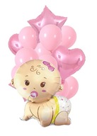 Kytica ružových balónov Baby Shower Vitajte doma Dievčatko Dievča Dieťa Kytica ružových balónov Baby Shower Vitajte doma Dievčatko Dievča Dieťa