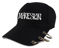 Čierna baseballová čiapka Maneskin s krúžkami
