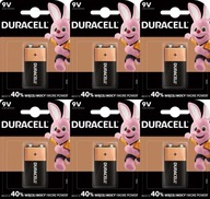 Duracell alkalické batérie 9V / 6LR61 - 1 ks x6