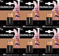 Duracell alkalické batérie 9V / 6LR61 - 1 ks x6 Duracell alkalické batérie 9V / 6LR61 - 1 ks x6