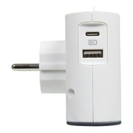 Legrand Splitter 2x2P+USB AC Biela/čierna Legrand Splitter 2x2P+USB AC Biela/čierna