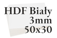 10x HDF White - 3mm - 50x30cm - pre rezanie laserom