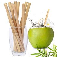 Bambusové slamky na pitie Bambusové trubičky na pitie 10 kusov