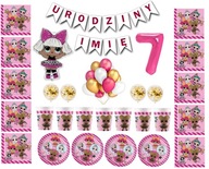 LOL Surprise 7th Birthday + Name Balloons Set LOL Surprise 7th Birthday + Name Balloons Set