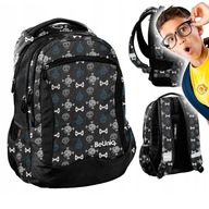 Školský batoh pre mládež BeUniq Skull, čierny