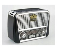 ŠTÝLOVÉ RETRO RÁDIO MP3 USB AUX SD GOLON + SOLAR