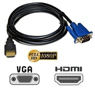 ADAPTÉROVÝ KÁBEL VGA D-SUB HDMI 1,5M FULL HD 1080P