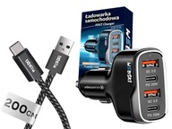 VÝKONNÁ RÝCHLA NABÍJAČKA DO AUTO S KÁBLOM TYPU C VÝKONNÁ RÝCHLA NABÍJAČKA DO AUTO S KÁBLOM TYPU C