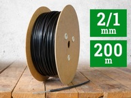 Lanko z PVC 1/2mm 200m čierne 1x7