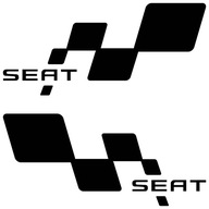 Samolepky SEAT šachovnicové 33cm Rôzne farby 2 ks