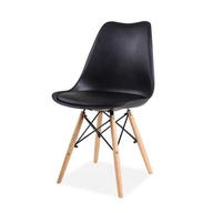 Čierna stolička moderný vankúš do kancelárskej obývačky