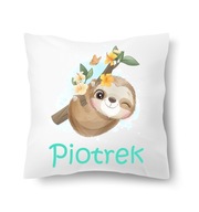 Vankúšik s názvom sladký leňochod + meno dieťaťa Vankúšik s názvom sladký leňochod + meno dieťaťa