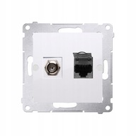 ZÁSUVKA F-TYPE + POČÍTAČ RJ45 WHITE SIMON 54 ZÁSUVKA F-TYPE + POČÍTAČ RJ45 WHITE SIMON 54