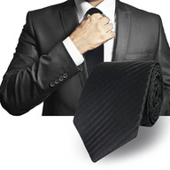 Elegantná klasická čierna pánska kravata