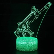 3D LED LAMPA PUŠKA VOJENSKÉ ZBRANE BOJOVNÁ LAMPA 16 FARIEB 3D LED LAMPA PUŠKA VOJENSKÉ ZBRANE BOJOVNÁ LAMPA 16 FARIEB