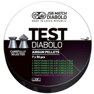 JSB MATCH TEST ĽAHKÉ pelety 4,49 4,5 4,51 mm JSB MATCH TEST ĽAHKÉ pelety 4,49 4,5 4,51 mm