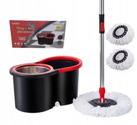 Mop okrúhle rotácie s vedrom 3in1 prekrytia Mop okrúhle rotácie s vedrom 3in1 prekrytia