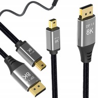 MINI DISPLAYPORT KÁBEL PRE DISPLAYPORT DP 1.4 PRO 8K 4K 144 Hz THUNDERBOLT 2M MINI DISPLAYPORT KÁBEL PRE DISPLAYPORT DP 1.4 PRO 8K 4K 144 Hz THUNDERBOLT 2M